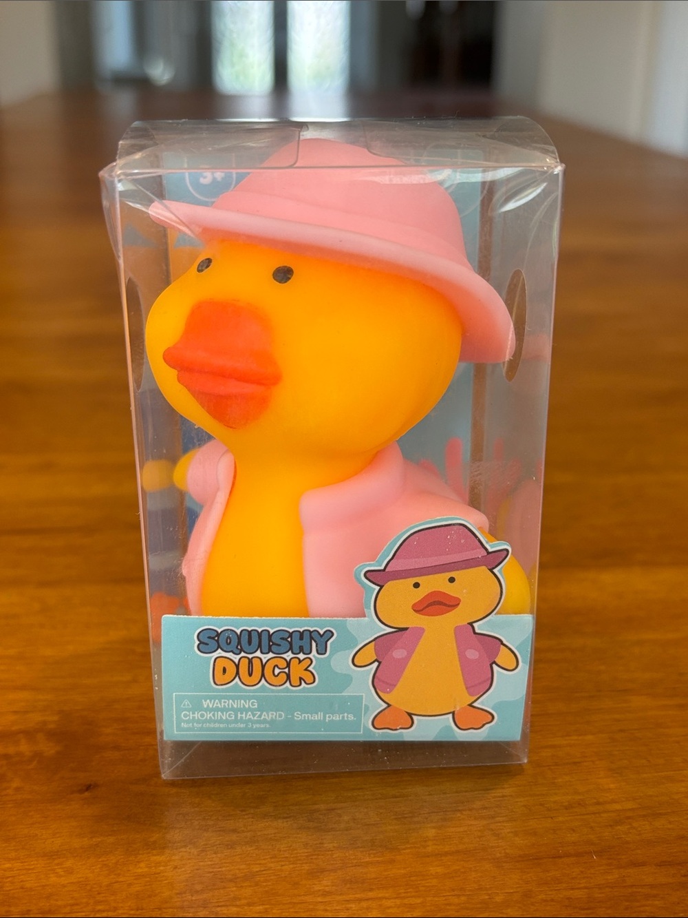 SQUISHY DUCK W/ Pink Hat & Jacket Satisfying Toy Sensory Toy Cute Ducky Fun Toy